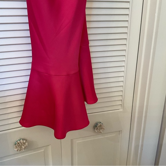 Aidan Mattox Watermelon Cowl Neckline Fit & Flare Dress, Size 14 NWT $195 - Picture 8 of 12